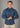 Blue Denim athletic fit shirt on an athletically built model, showcasing the muscle fit design that enhances physique, with stretch fabric for comfort and mobility