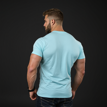 Light Blue Muscle Fit T-Shirt