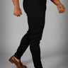 Oxcloth Black Athletic fit chinos offering a perfect blend of comfort and style for well-built physiques, with a contoured waist and muscle fit design for an on-trend appearance.