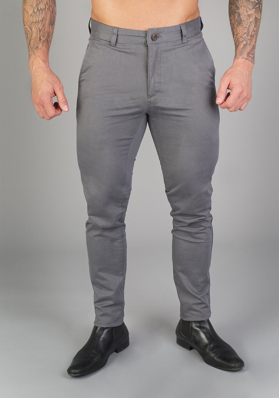Komodo Athletic Fit Chinos - 73.70 - Oxcloth - Bottoms muscle-fit for bodybuilders and athletes